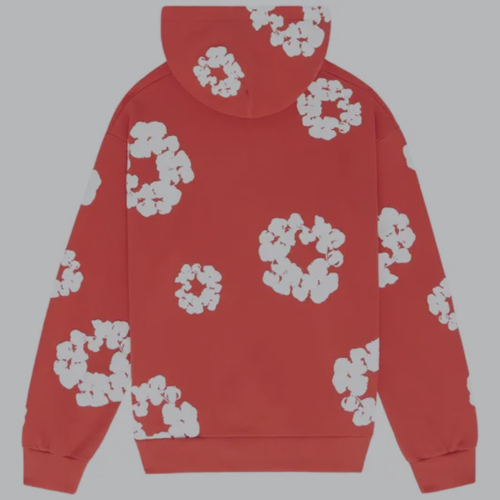 Denim Tears Cotton Wreath Pullover Hoodie 'Red'