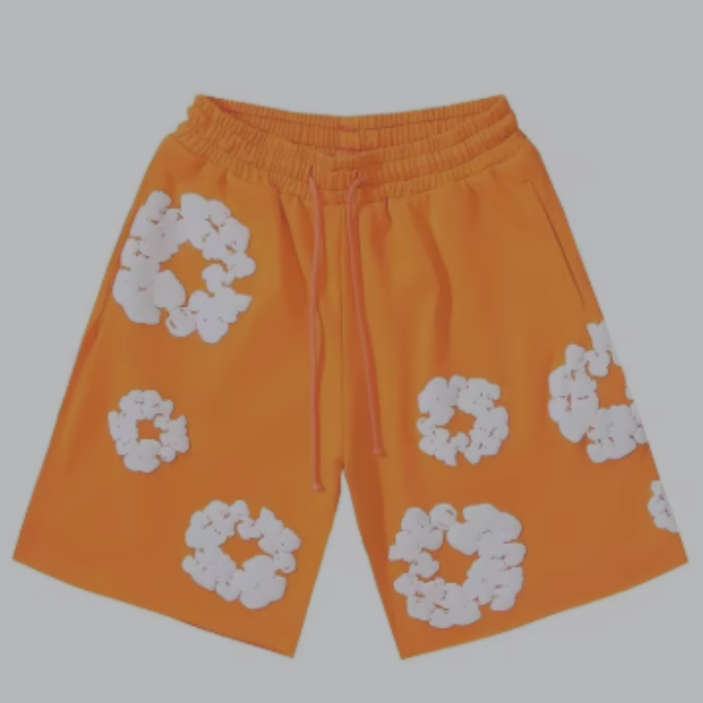 Denim Tears Cotton Wreath Shorts 'Orange'