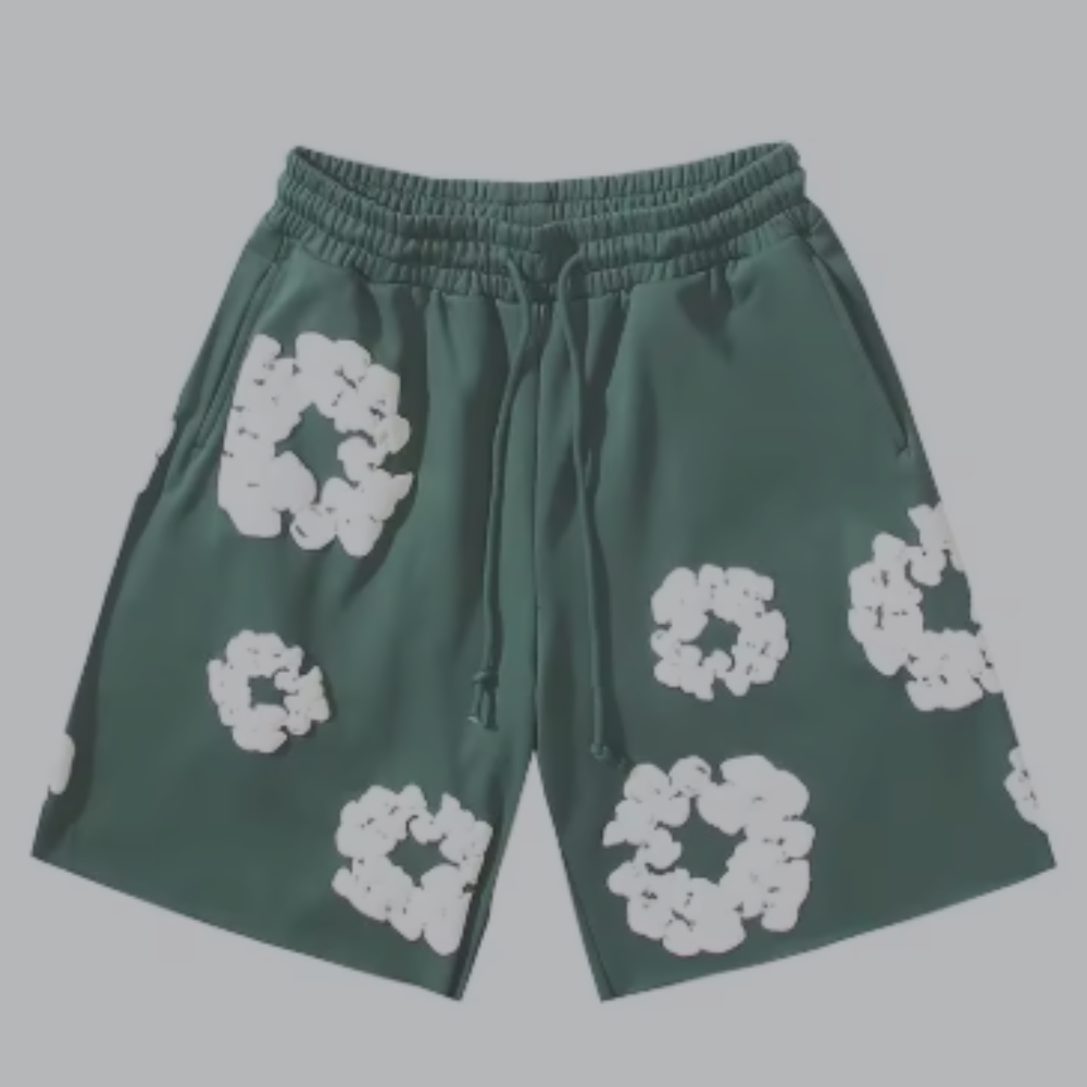 Denim Tears Cotton Wreath Shorts 'Green'