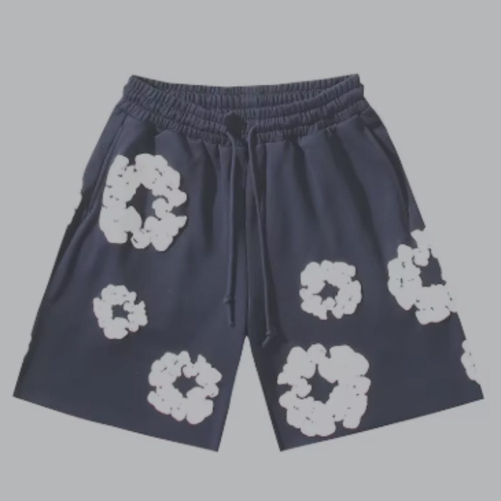 Denim Tears Cotton Wreath Shorts 'Blue'