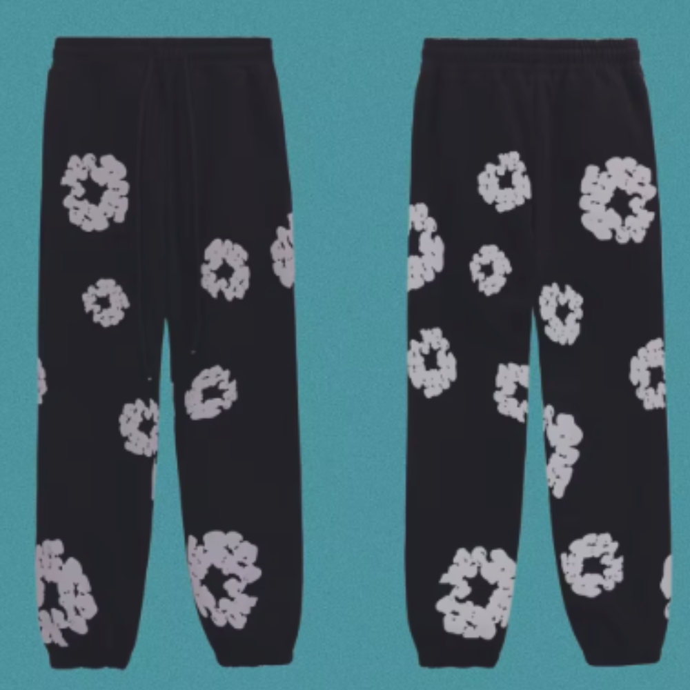 Denim Tears Cotton Wreath Sweatpants 'Black'