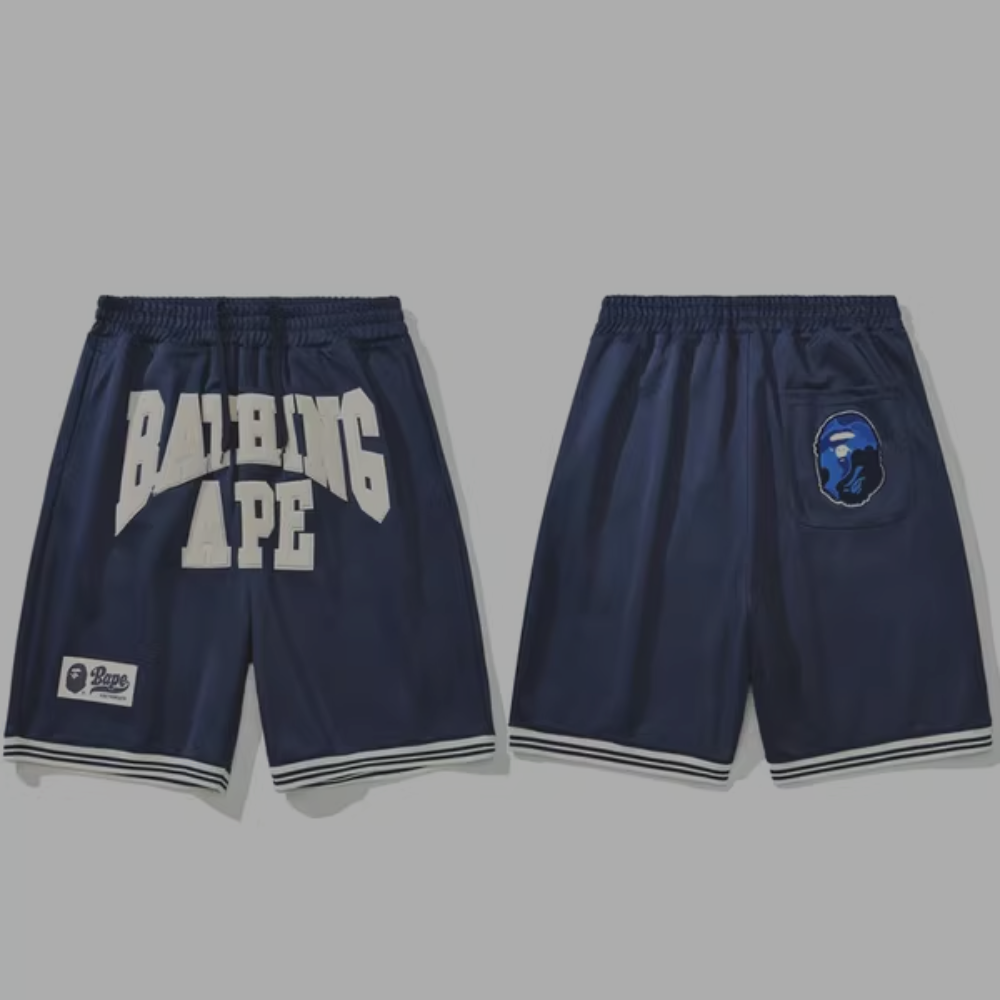 Bape Shorts 'Bathing Ape Print' Blue