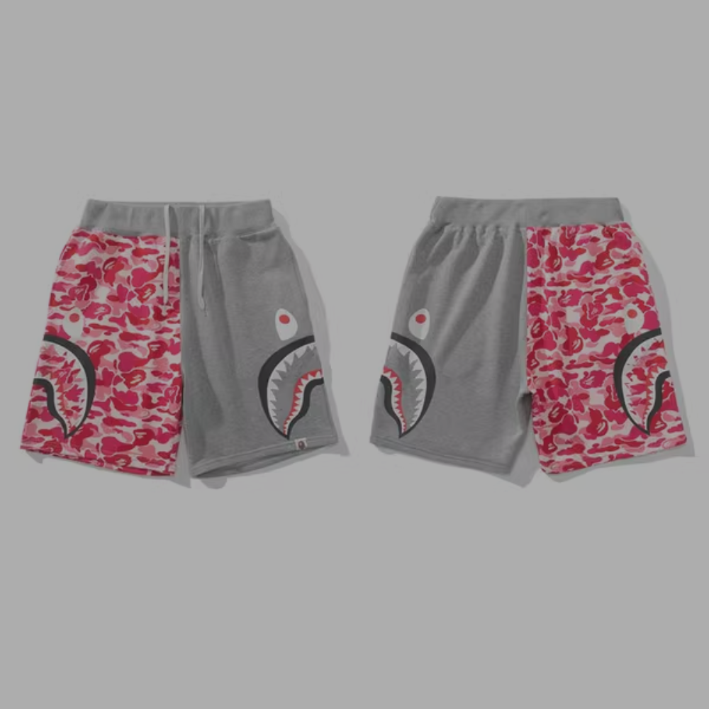 Bape Shorts 'Grey-Pink' Split