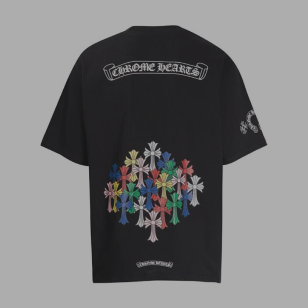 Chrome Hearts Shirt 'Multicoloured Crosses' Black