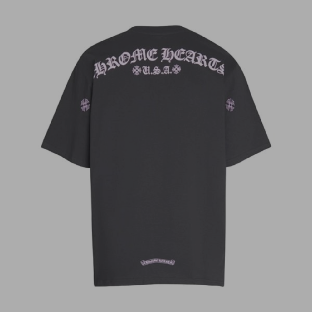 Chrome Hearts Shirt 'Pink Lettering' Black