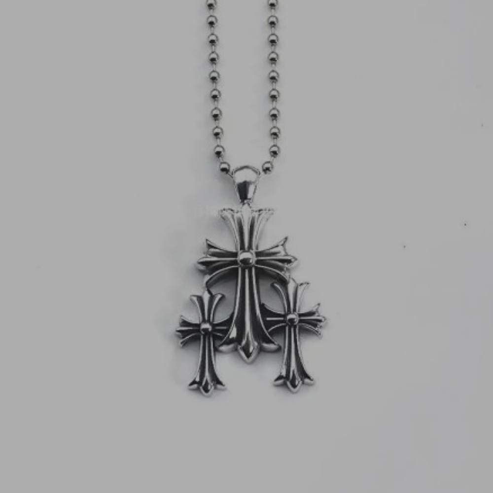 Chrome Hearts Necklace 'Triple Cross'