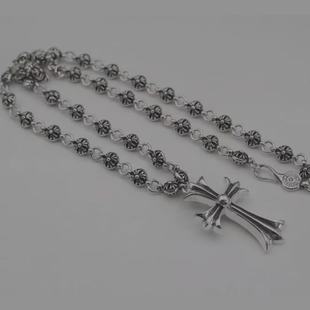 Chrome Hearts Necklace 'Cross-Stitch Beads'