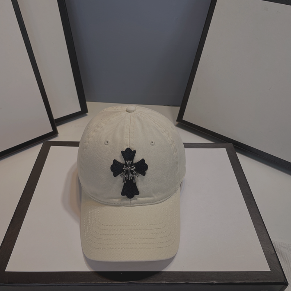 Chrome Hearts Cap 'Black Cross' Cream