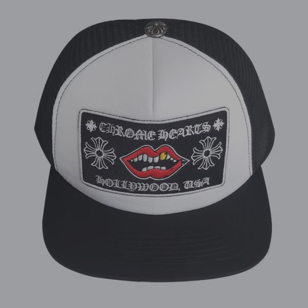 Chrome Hearts Trucker Hat 'Mouth' White