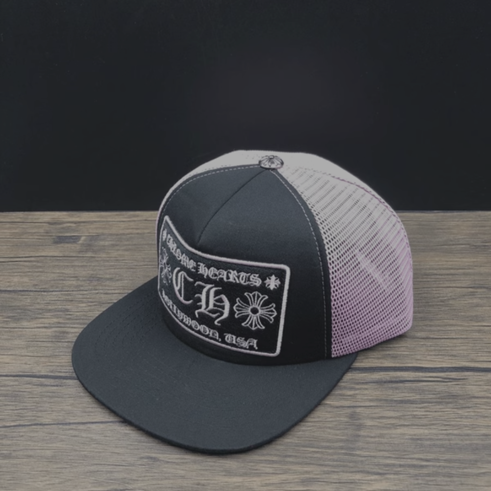 Chrome Hearts Trucker Hat 'CH' Pink