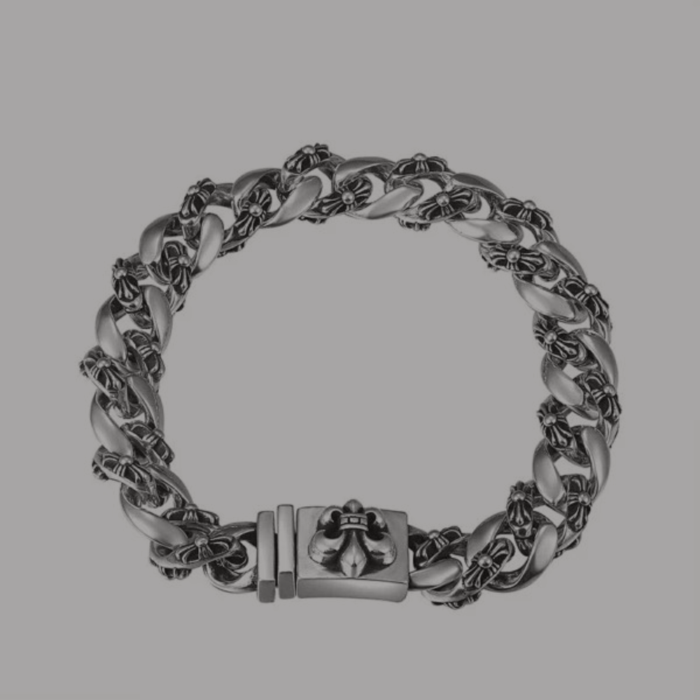 Chrome Hearts Bracelet 'Fleur-De-Lis' Latch