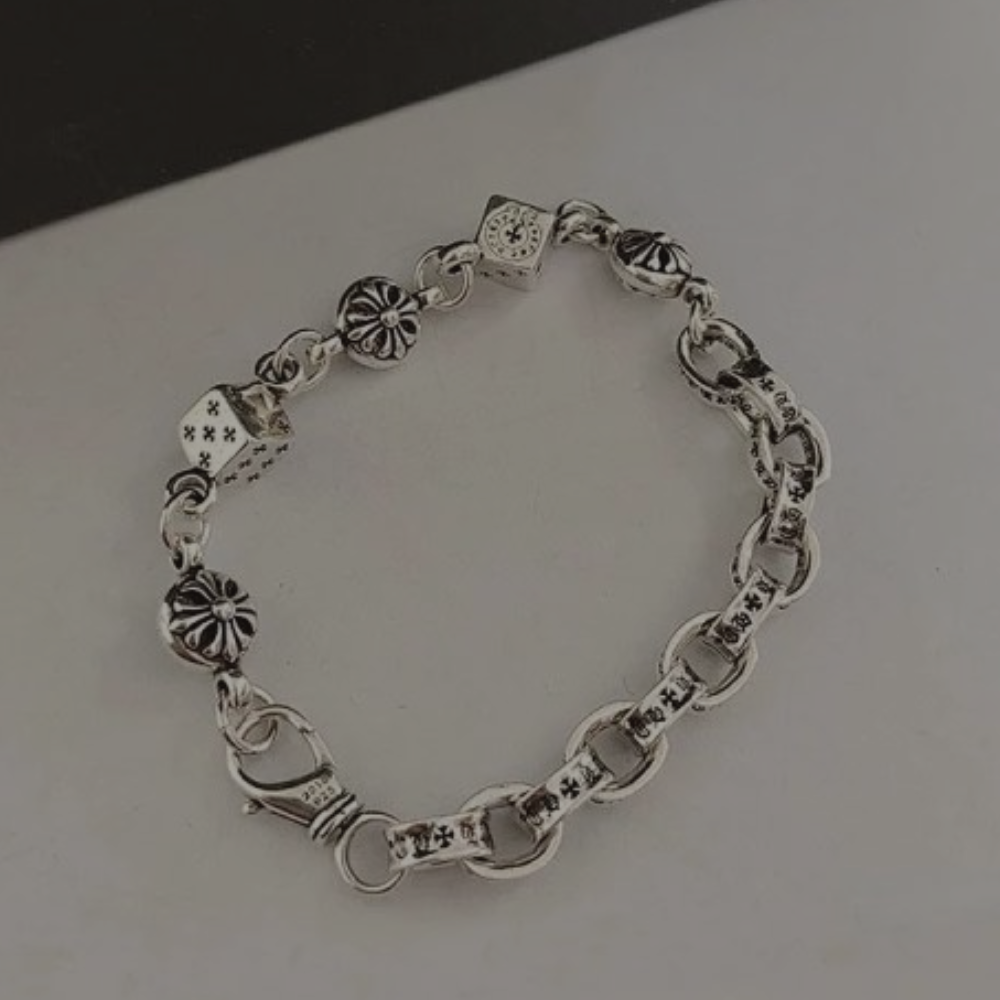 Chrome Hearts Bracelet 'Dice & Cross Mix'