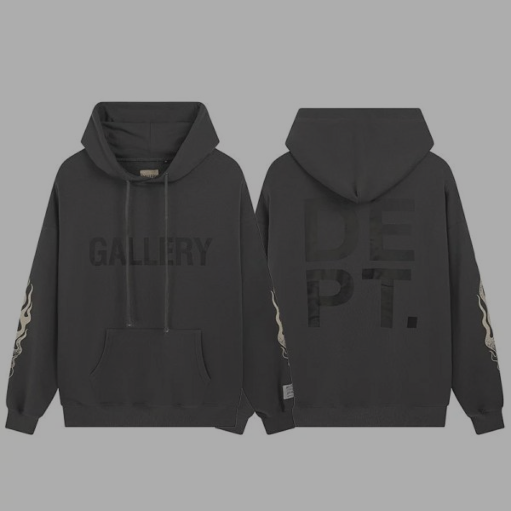 Gallery Dept. Pullover Hoodie 'Backside Logo' Grey