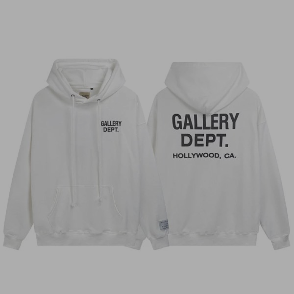 Gallery Dept. Pullover Hoodie 'Backside Logo' White