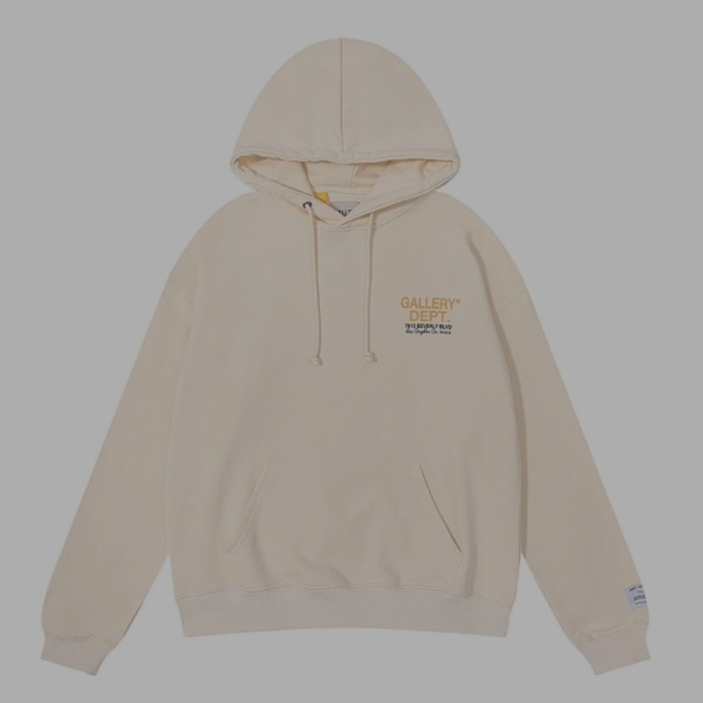 Gallery Dept. Pullover Hoodie 'Left Chest' Cream