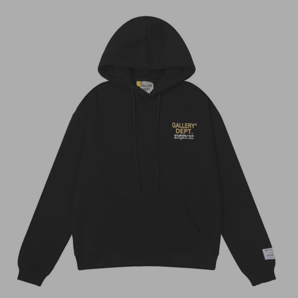 Gallery Dept. Pullover Hoodie 'Left Chest' Black
