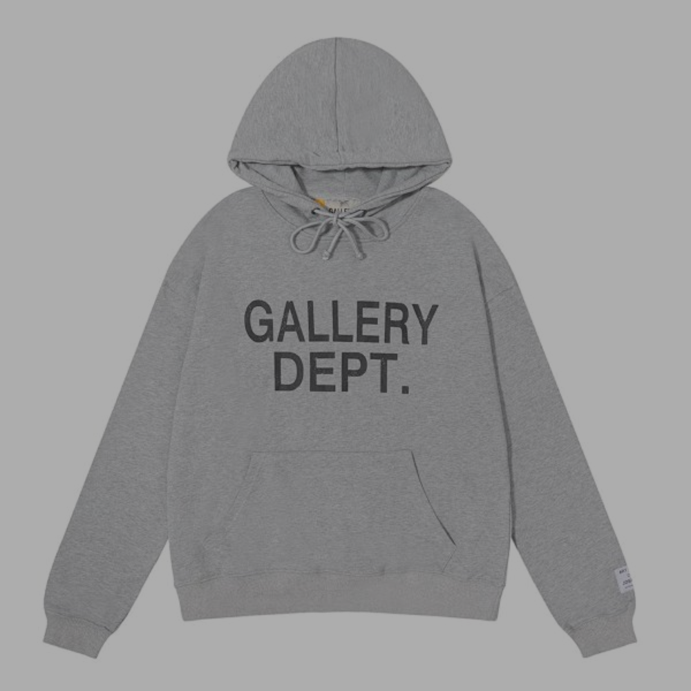 Gallery Dept. Pullover Hoodie 'Centre Chest' Grey