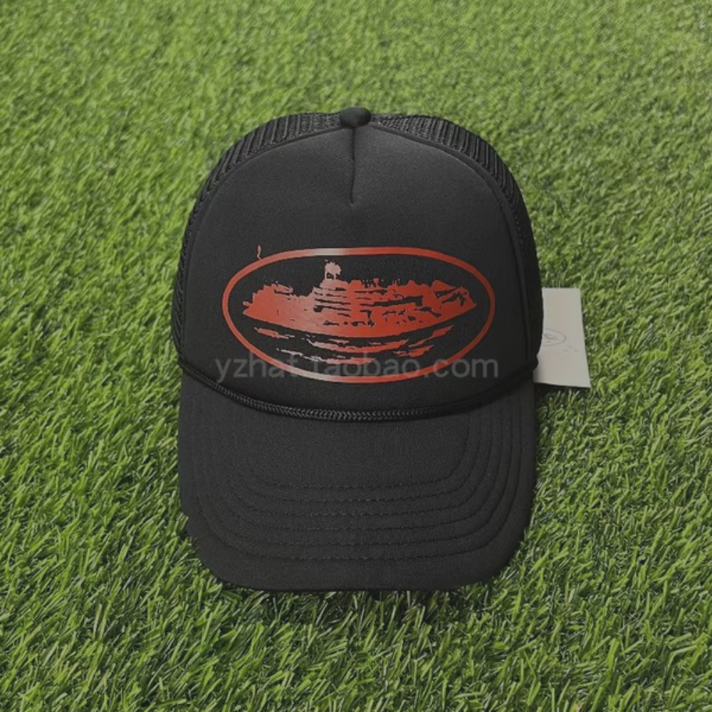 Corteiz Trucker Hat Red Logo 'Black'