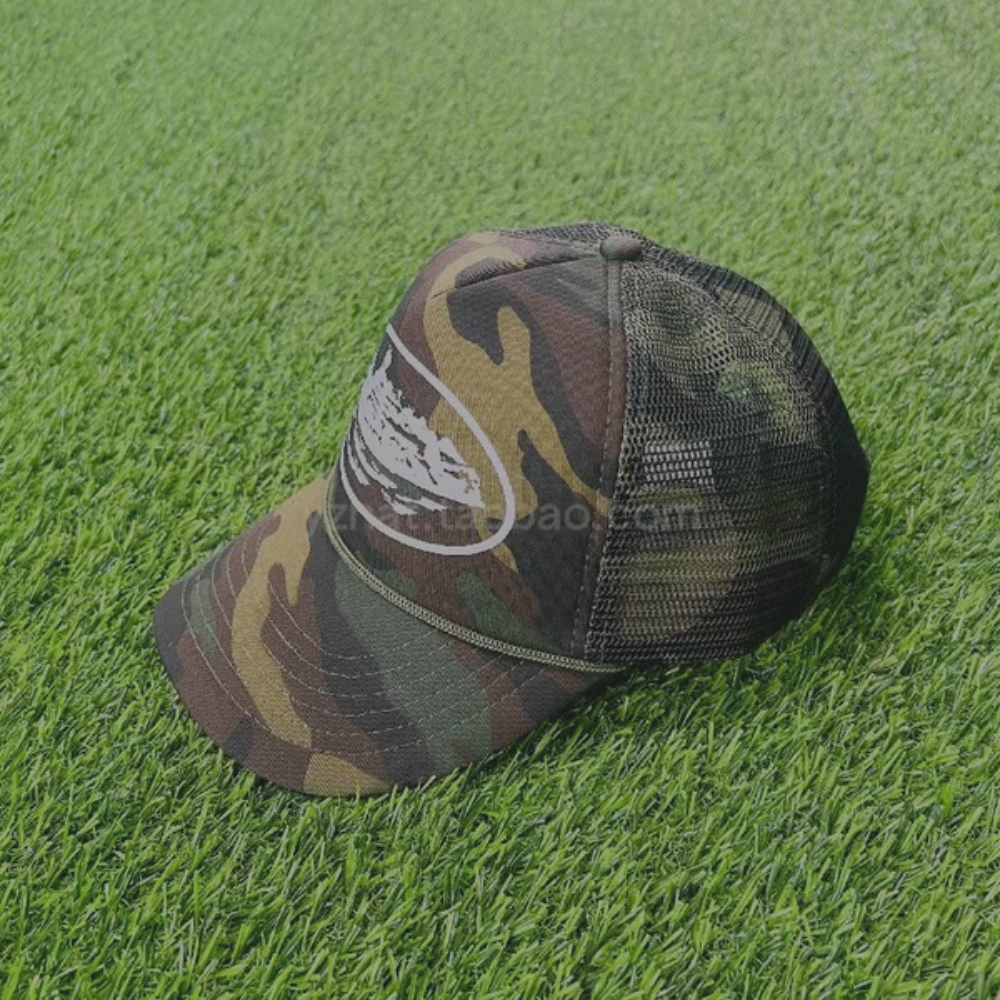 Corteiz Trucker Hat White Logo 'Camo'
