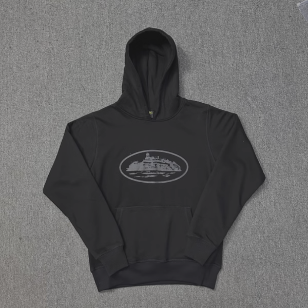 Corteiz Hoodie 'Black Text' Black