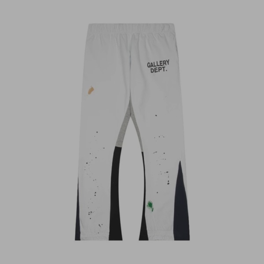 Gallery Dept. Flared Sweatpants 'Multi-C Splatter' White