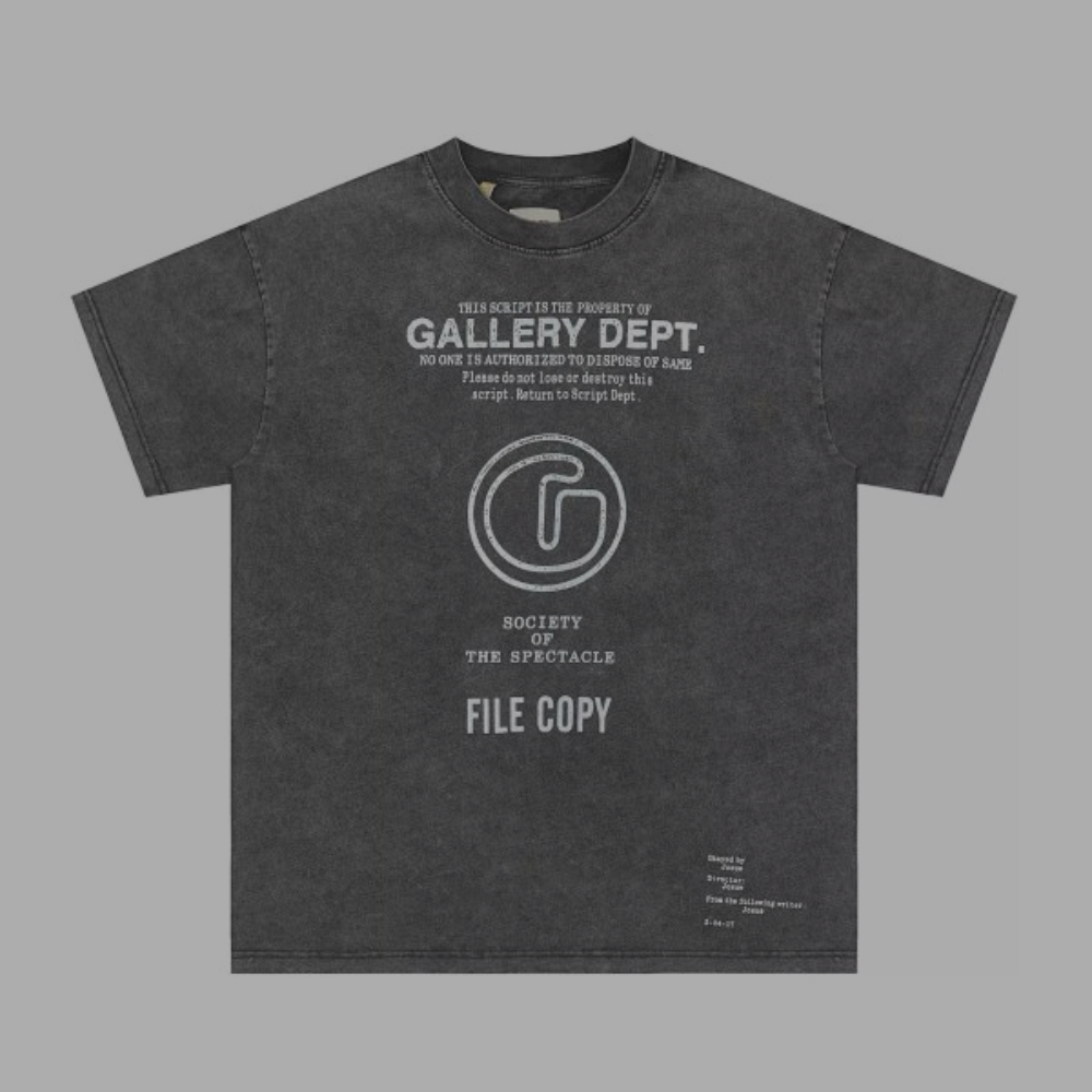 Gallery Dept. T-Shirt 'File Copy' Faded Black