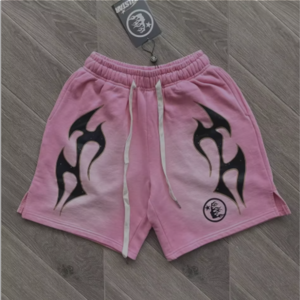 Hellstar Shorts 'Flames' Pink