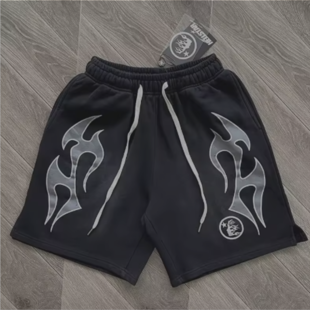 Hellstar Shorts 'Flames' Black