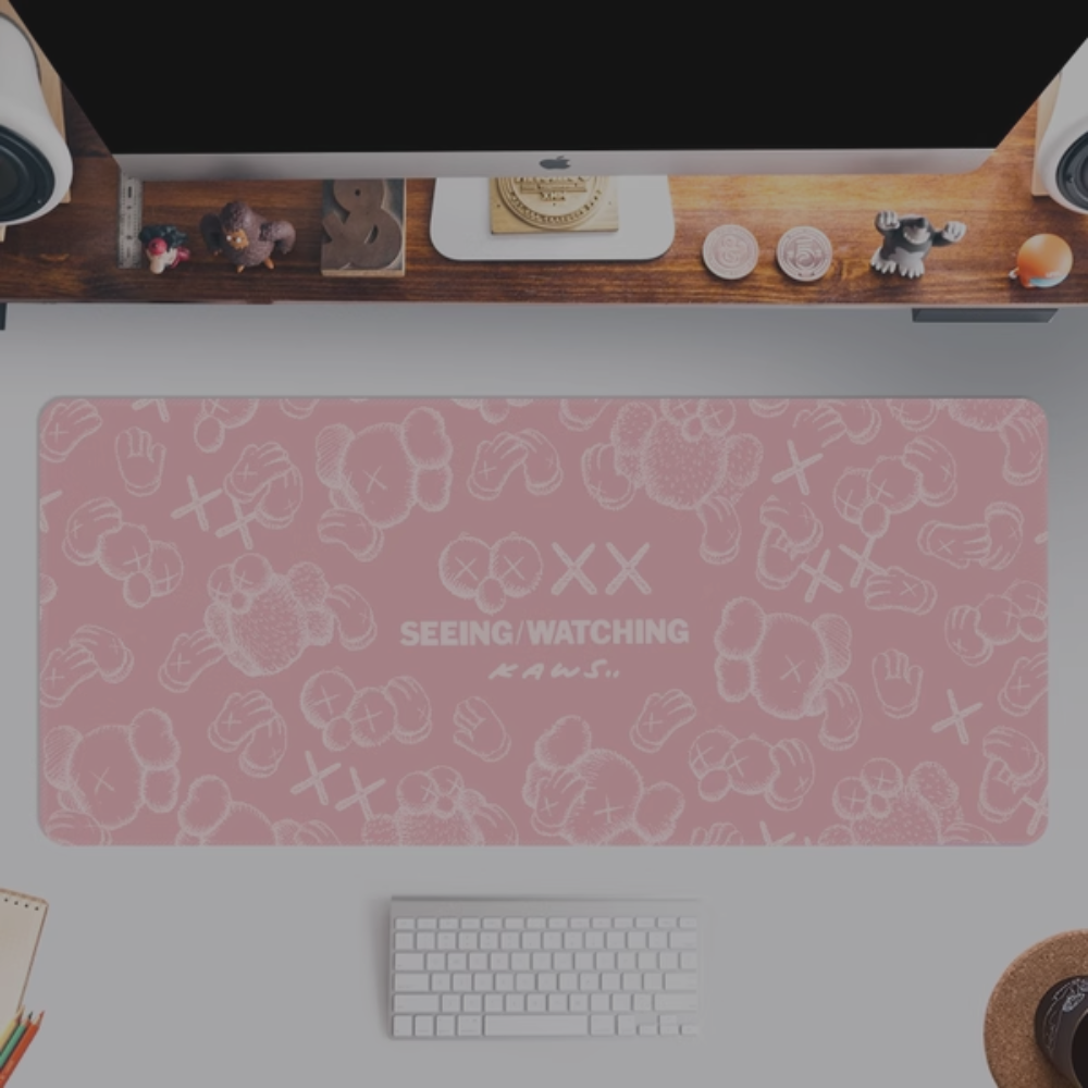 Kaws Mousepad Pink 'Seeing Watching'