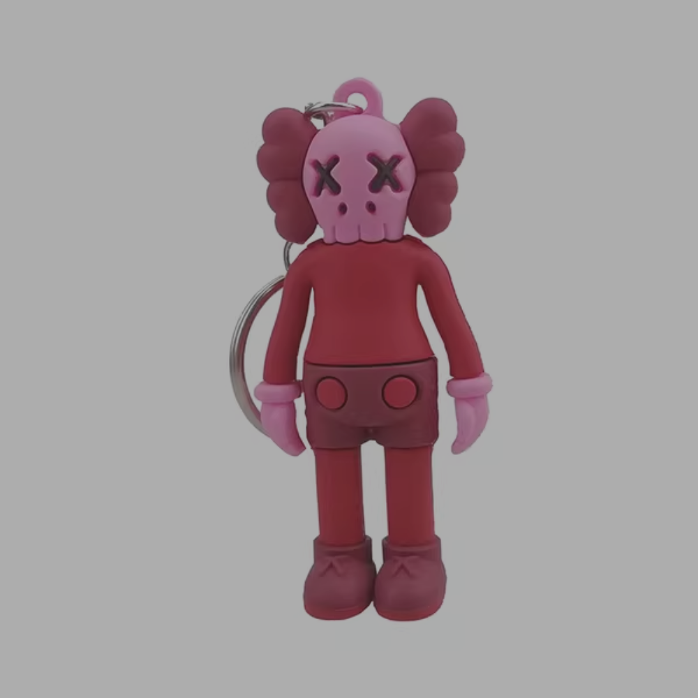 Keyring 'Kaws' Pink-Red
