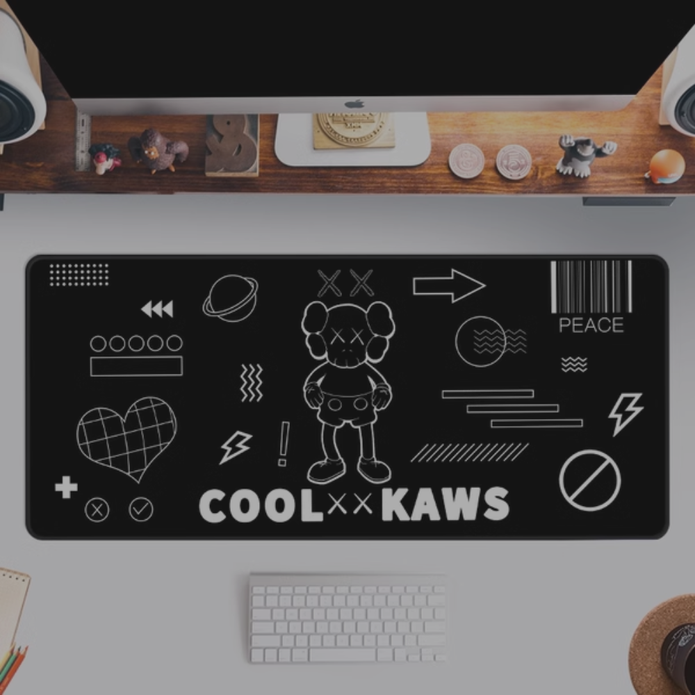 Kaws Mousepad Black 'Cool Kaws'