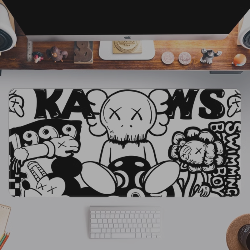 Kaws Mousepad White 'KAxxWS'