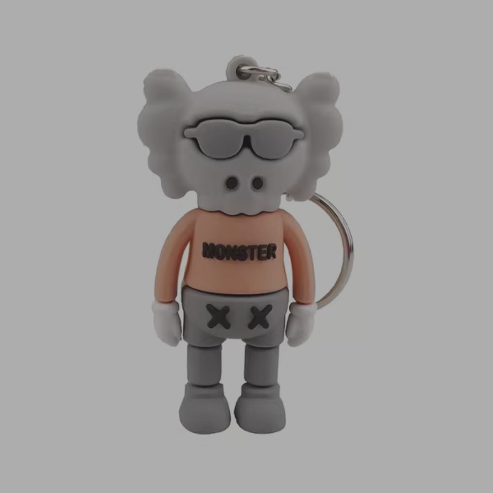 Keyring 'Kaws' Grey