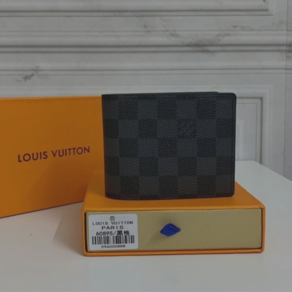 Louis Vuitton Wallet 'Checkers' Black