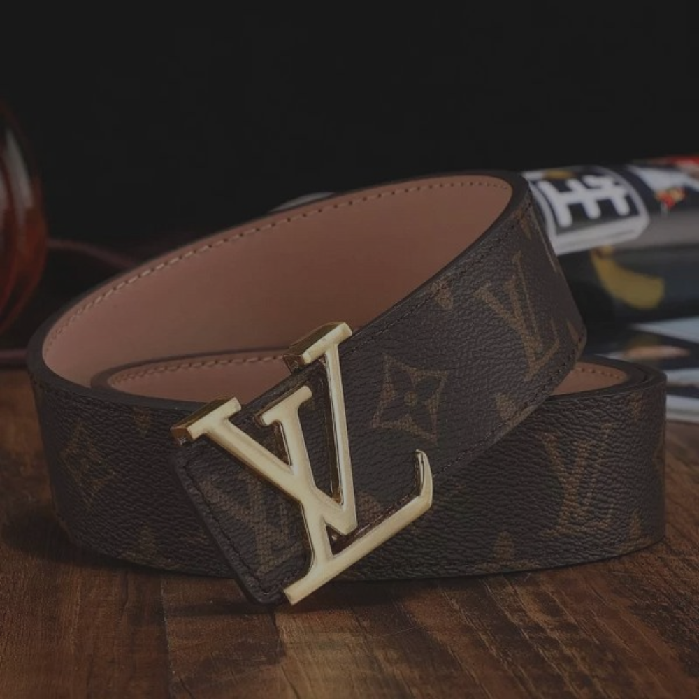 Louis Vuitton Belt 'Monogram' Gold Buckle