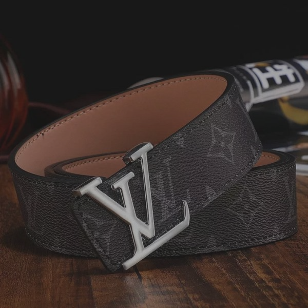 Louis Vuitton Belt 'Monogram' Silver Buckle