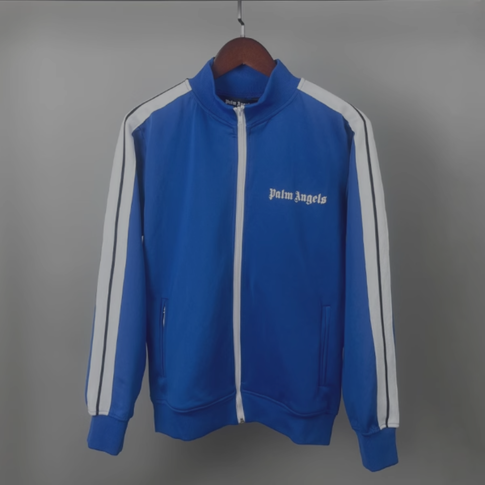 Palm Angels Zip Up Jacket 'Blue'