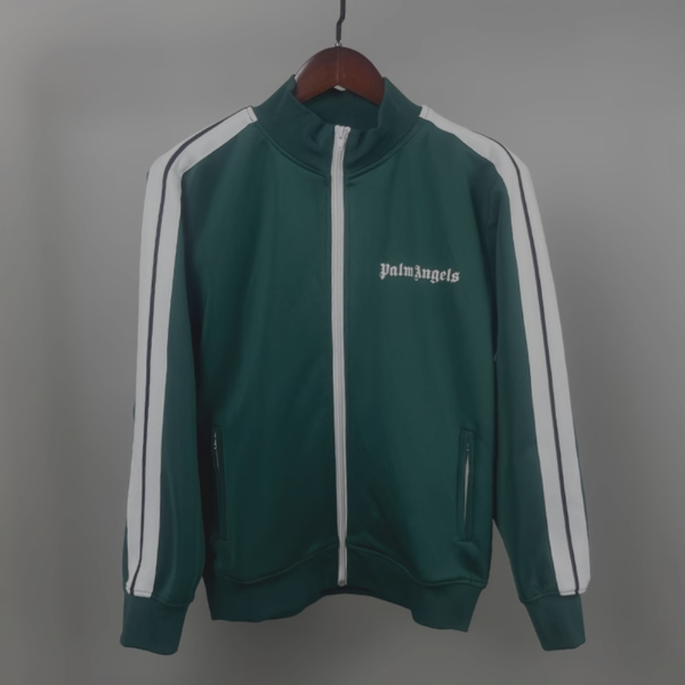 Palm Angels Zip Up Jacket 'Green'