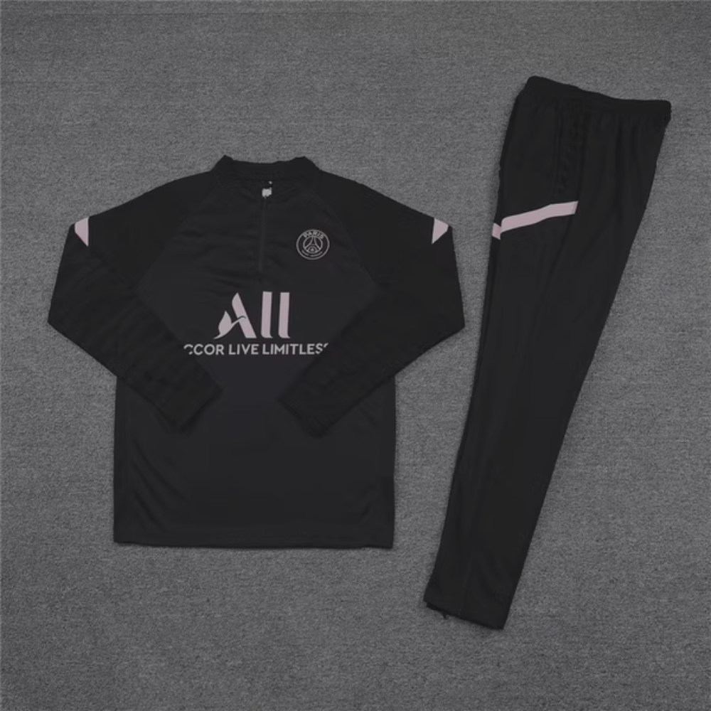 PSG Tracksuit Pink Text 'Black'