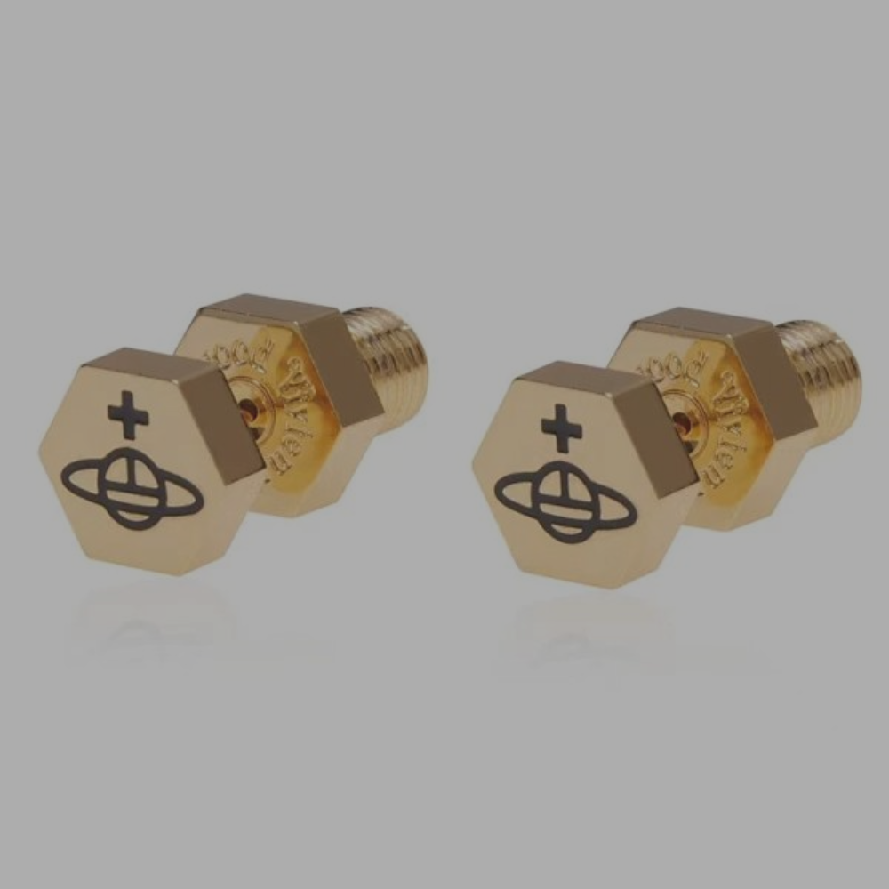 Vivienne Westwood Screw Earrings 'Gold - Black'