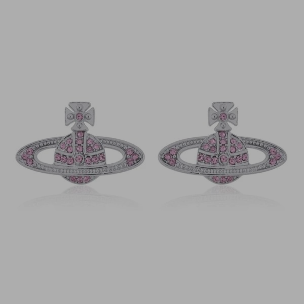 Vivienne Westwood Saturn Earrings 'Pink - Silver'