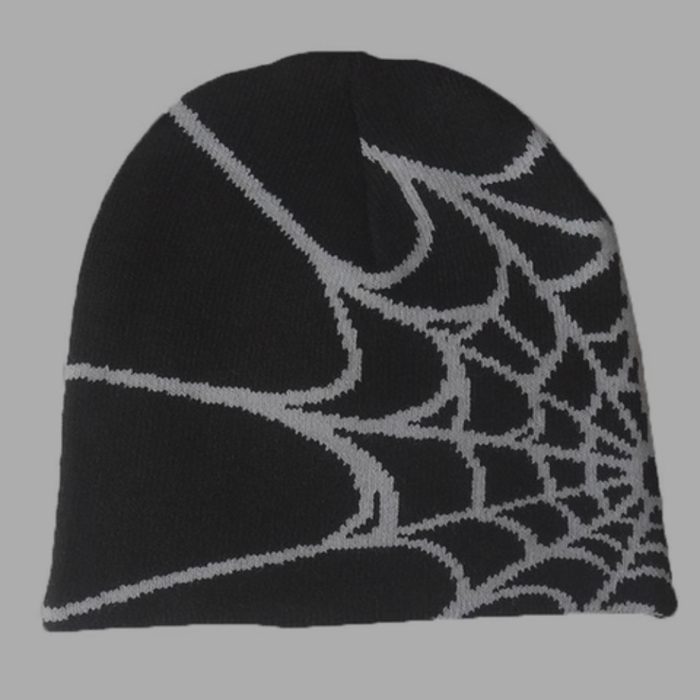 Spider Beanie 'Black - White Web'