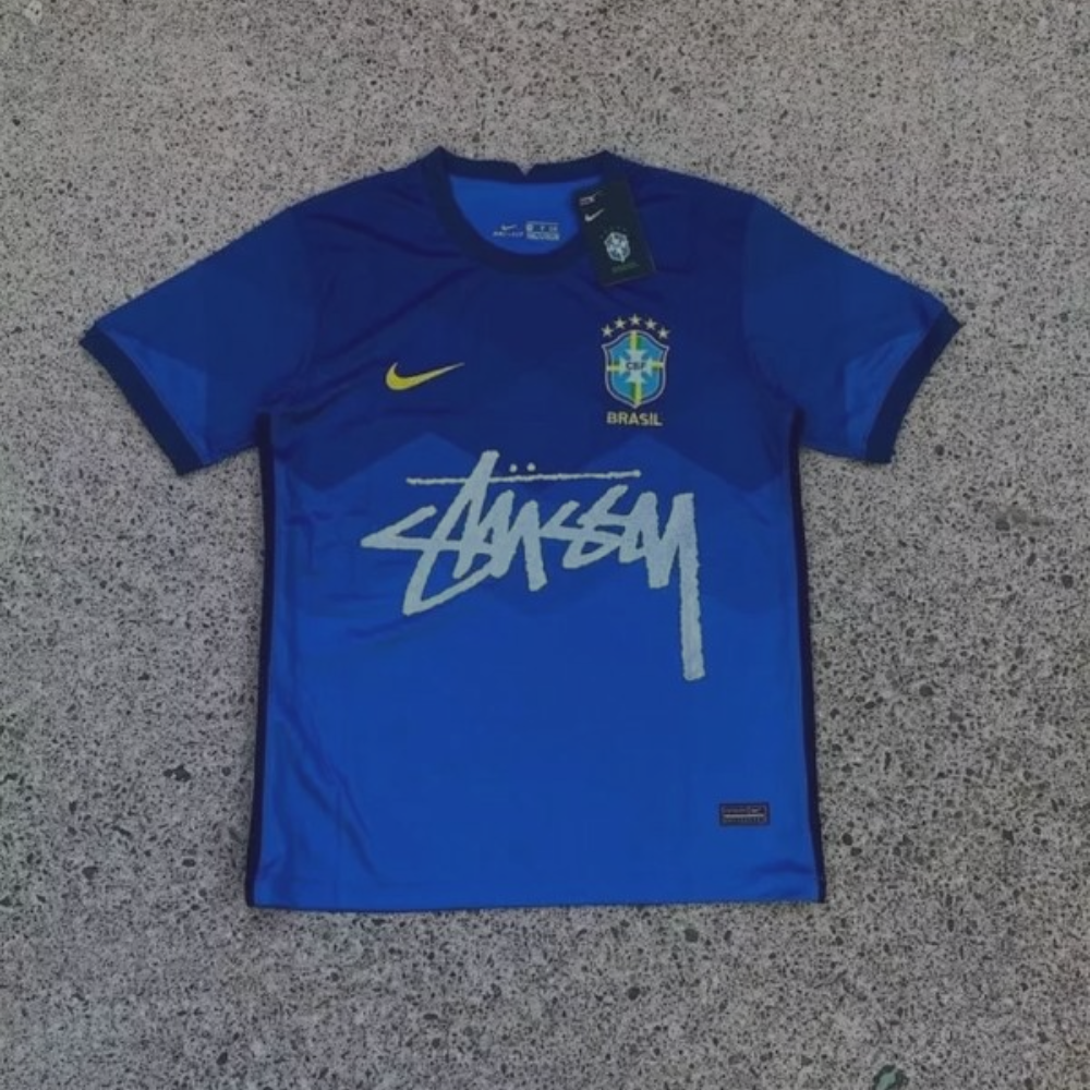 Stussy x Brazil Soccer Jersey 'Blue'