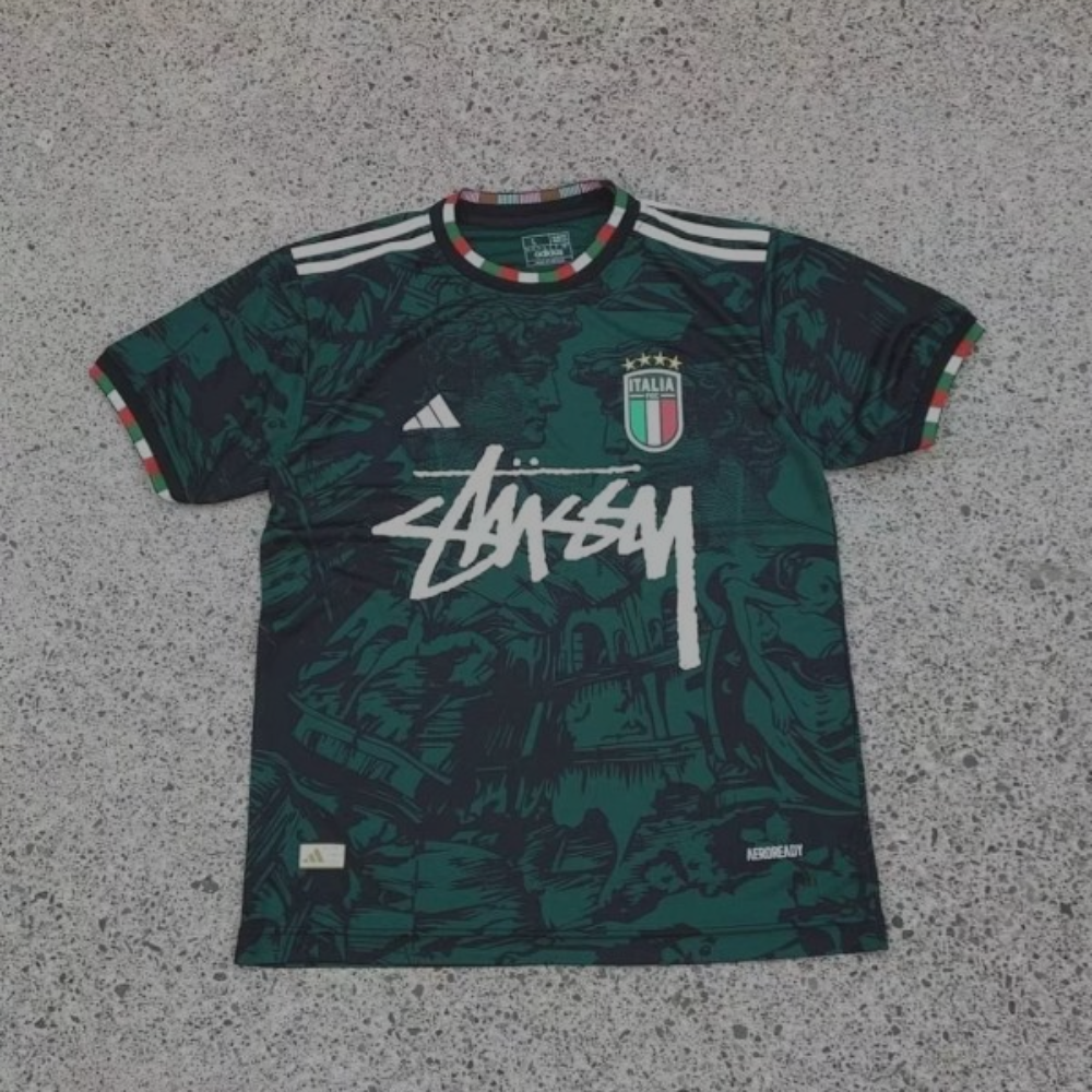 Stussy x Italy Soccer Jersey 'Green'