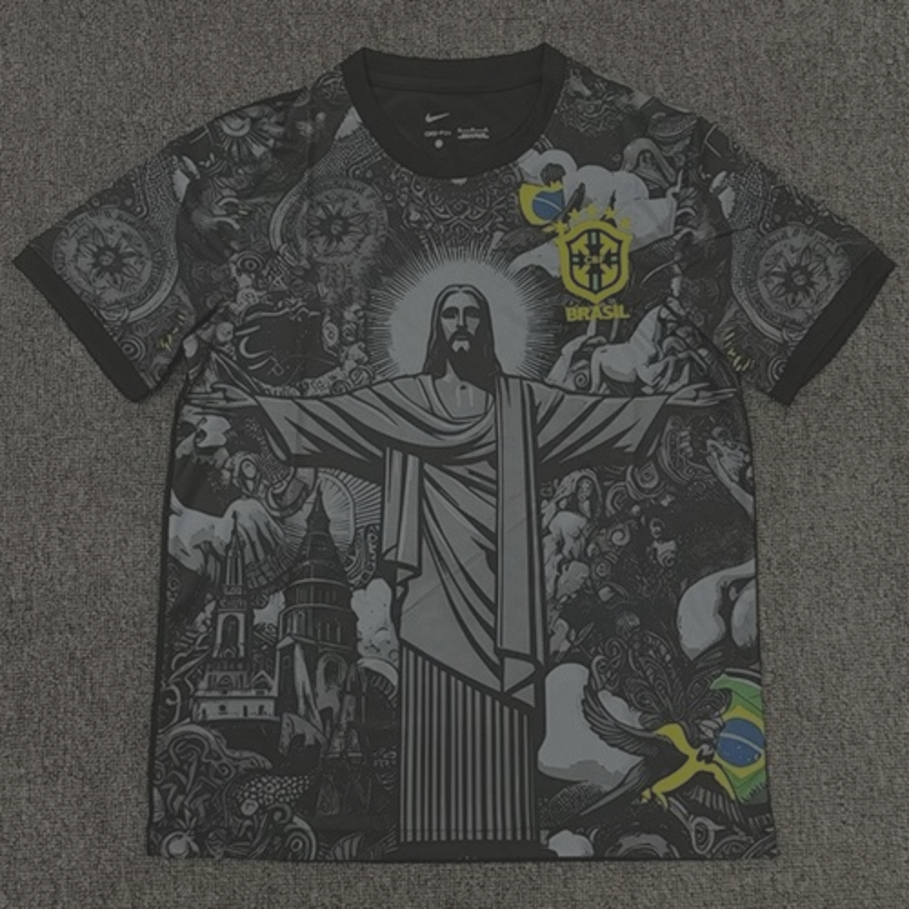 Stussy x Brazil Soccer Jersey 'Christ the Redeemer'