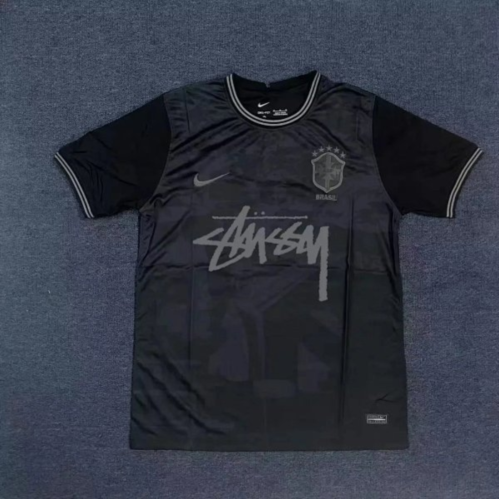 Stussy x Brazil Soccer Jersey 'Black'