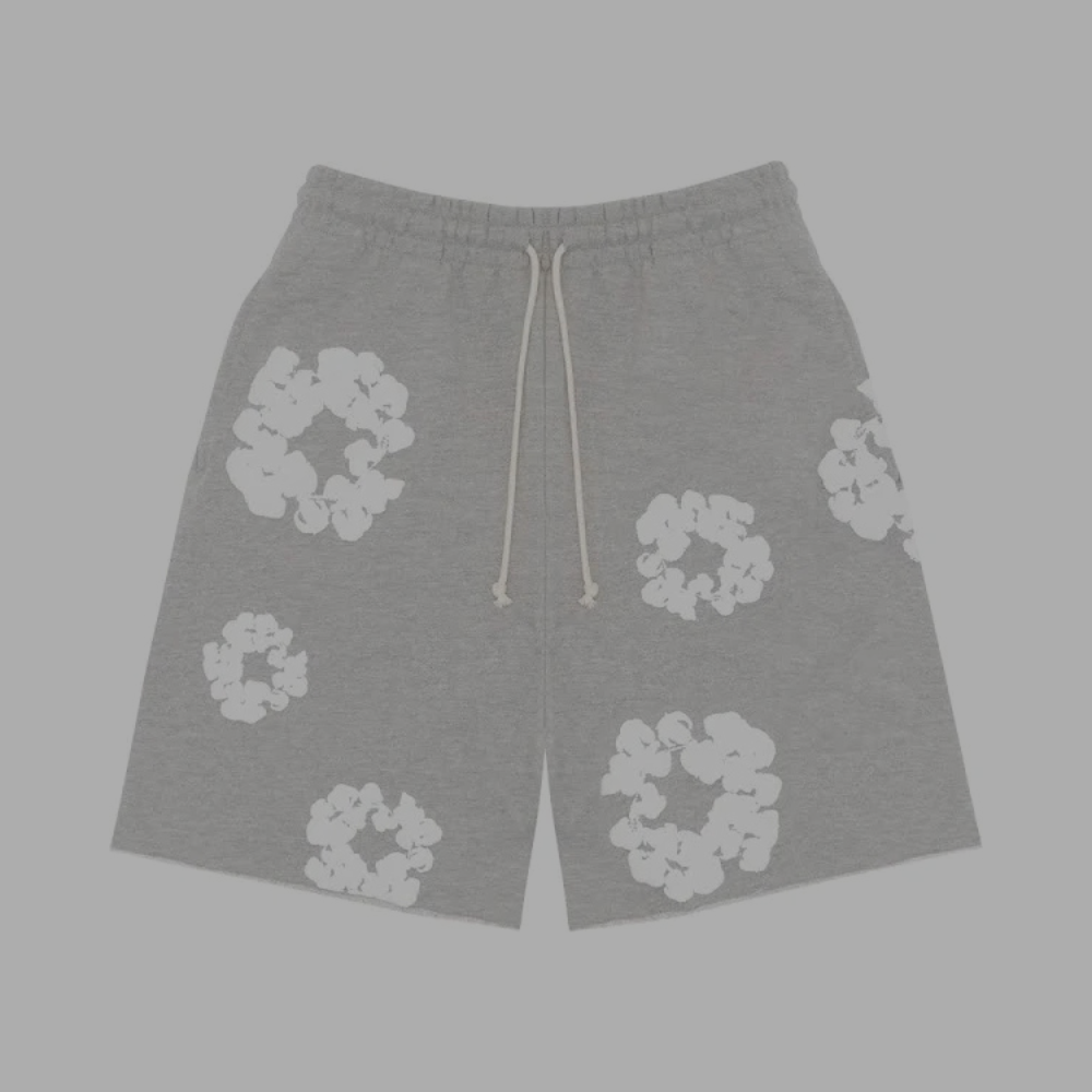 Denim Tears Cotton Wreath Shorts 'Light Grey'