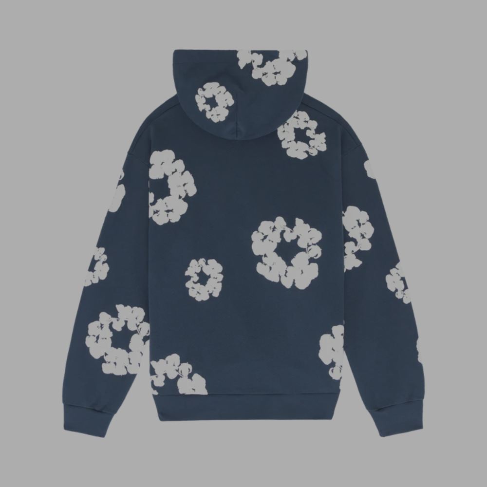 Denim Tears Cotton Wreath Pullover Hoodie 'Navy'