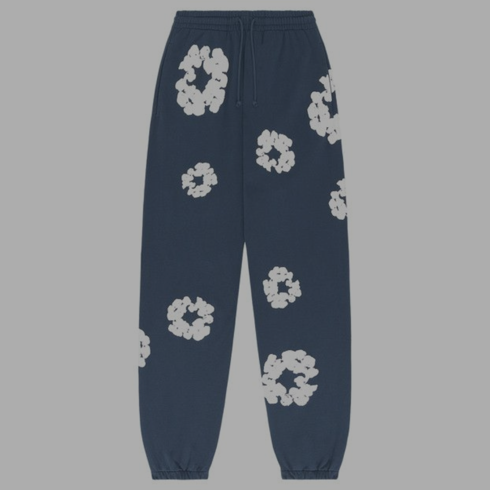 Denim Tears Cotton Wreath Sweatpants 'Navy'