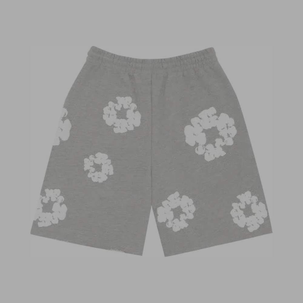 Denim Tears Cotton Wreath Shorts 'Light Grey'